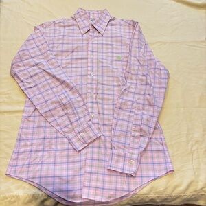 Brooks Brothers Pink and Blue Plaid Button Down Shirt